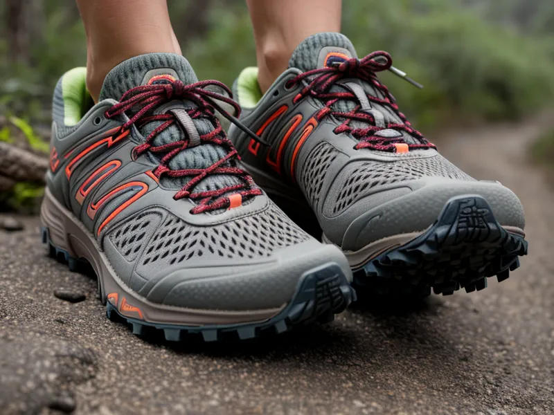 Zapatillas de trail running cubiertas de ceniza volcánica gris, el terreno que más exige foco mental