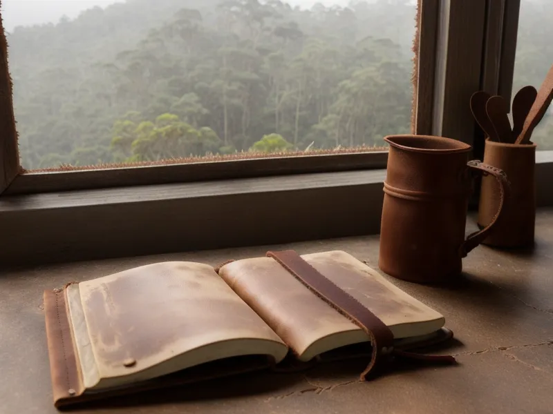 Cuaderno de entrenamiento mental para trail running abierto cerca del sendero de Pondoa, Tungurahua